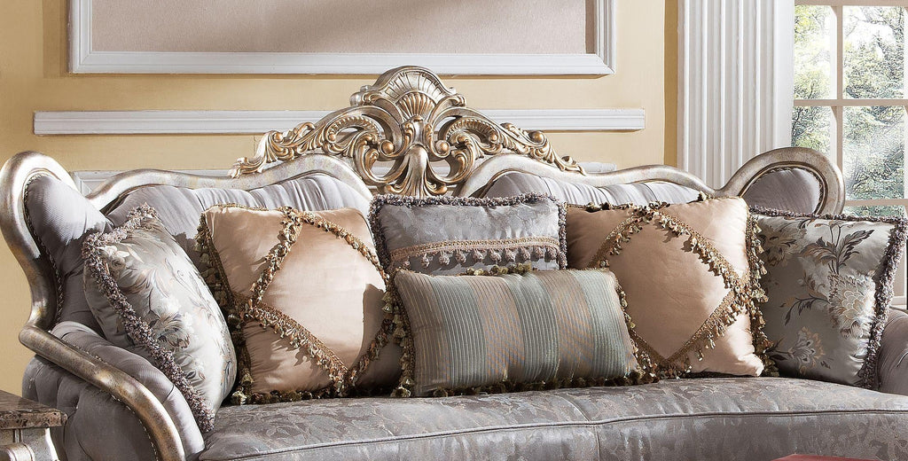 Metallic finish Wood Sofa Set 3Pcs O79382