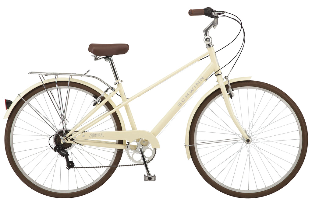 700c 7 Speeds Cream Hybrid Bike E6480