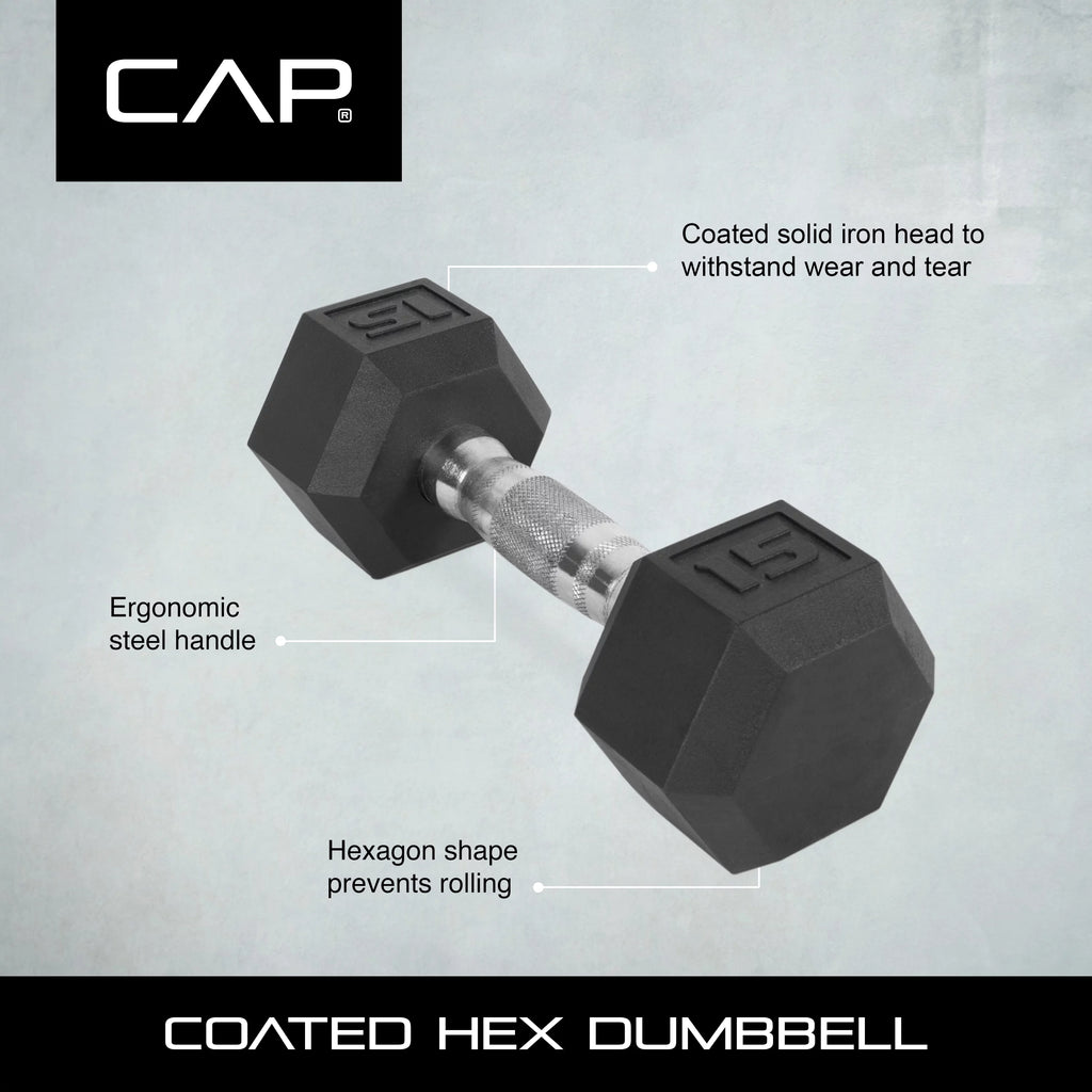 40 lbs Coated Hex Dumbbell G31725