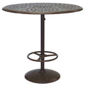 60 Cast Aluminum Round Bar Table Y190172