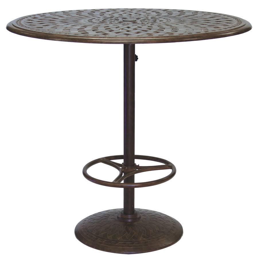 60 Cast Aluminum Round Bar Table Y190172