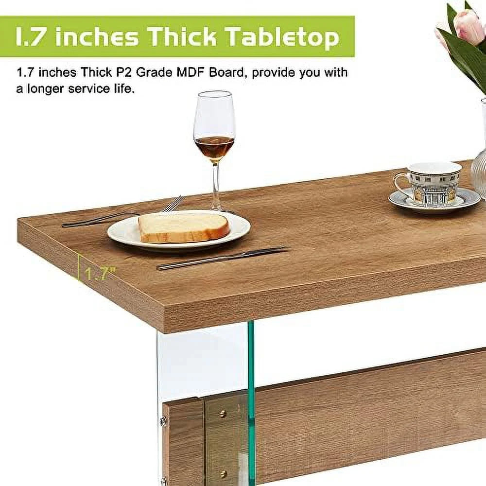 White High Glossy 55 inches Rectangular Dining Table Q6245
