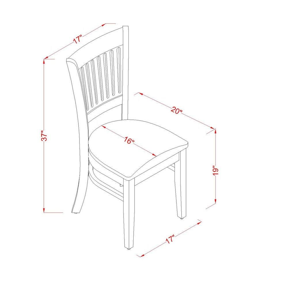 3-Piece Dining Set with Fabric Seat in Linen White M512