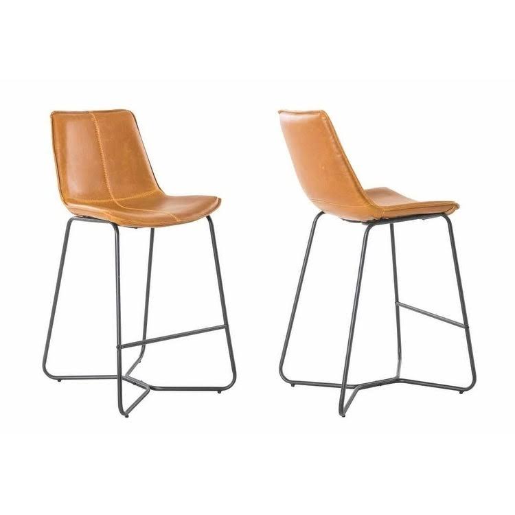 Tan 26-inch Bar Stool Set of 2 N698