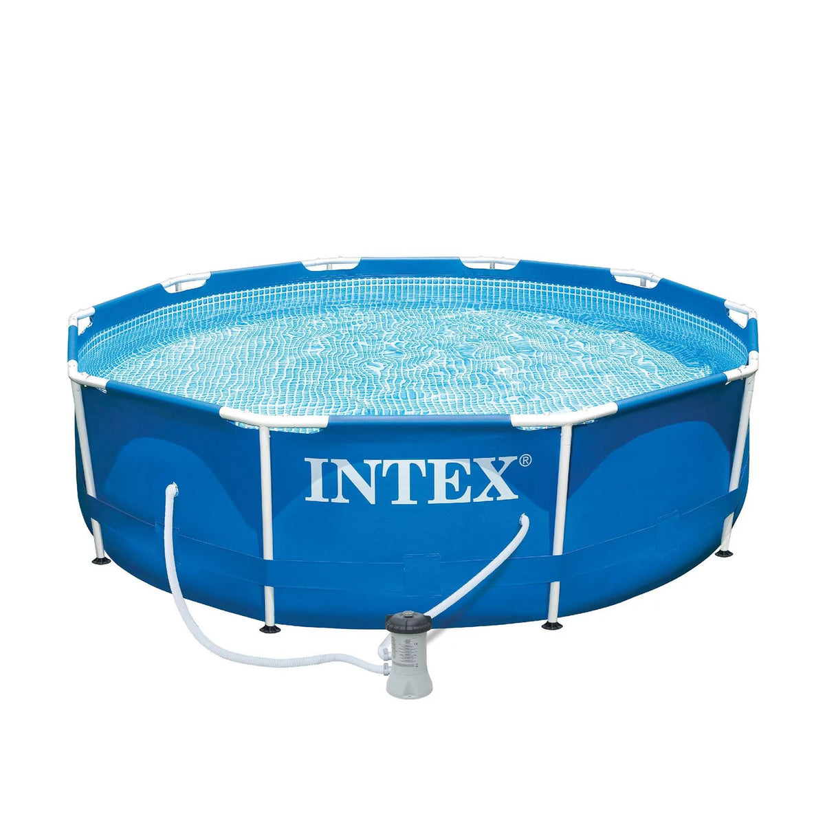 10ft x 30in Metal Frame Above Ground Swimming Pool Set with Filter Pump D106