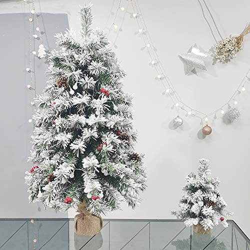 20 Inch Pre-Lit Artificial Mini Christmas Tree with 40 LED Lights G20238