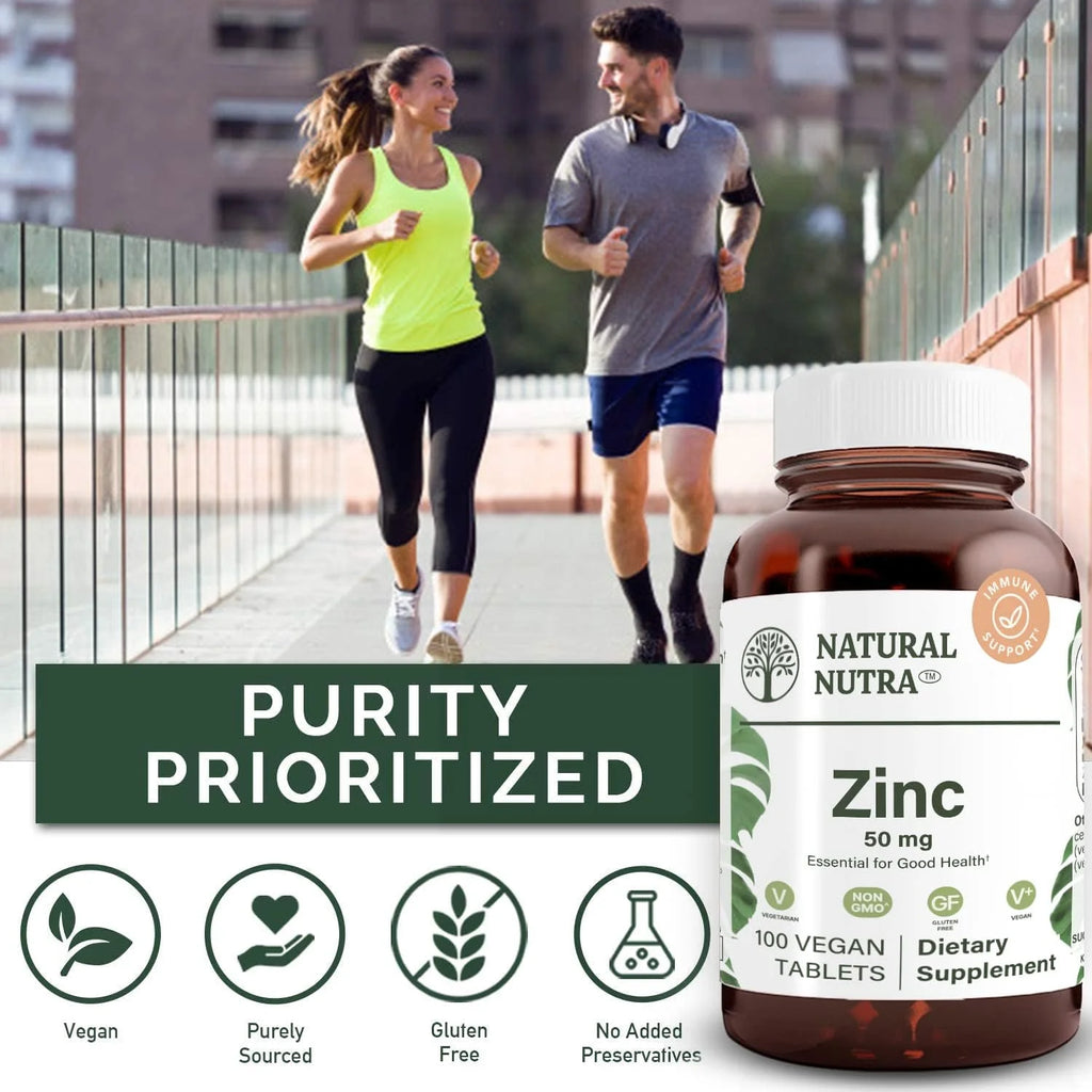 Zinc Gluconate 50mg Gluten Free Vegan Tablets O446
