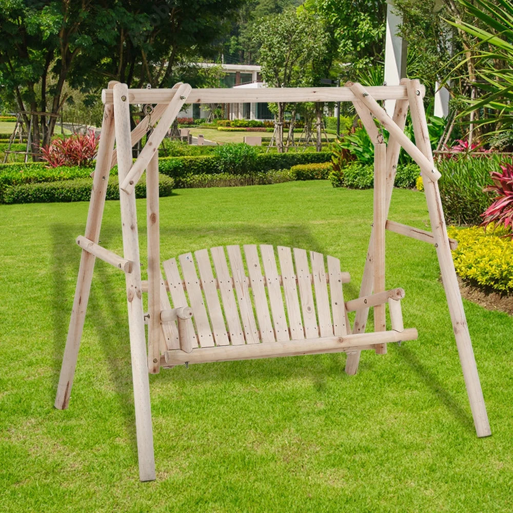 Wooden Swing Chair with A-Frame Stand I894