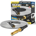 100 Ft Stainless Steel Garden Hose with Nozzle Y393001