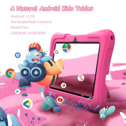10 inch Android Tablet with 32GB Storage – Pink X9082