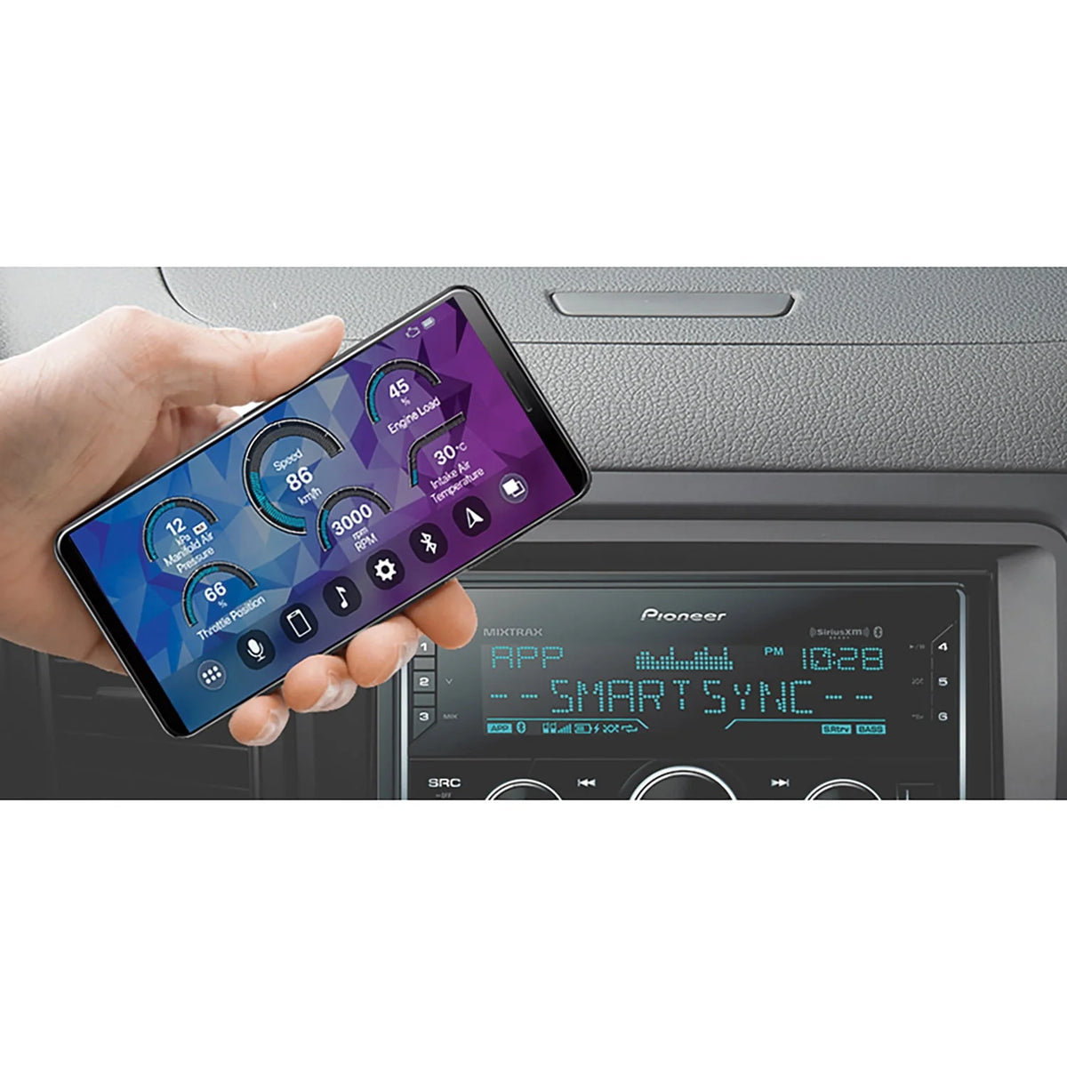 Double-DIN Car Stereo Head Unit with Bluetooth K964982