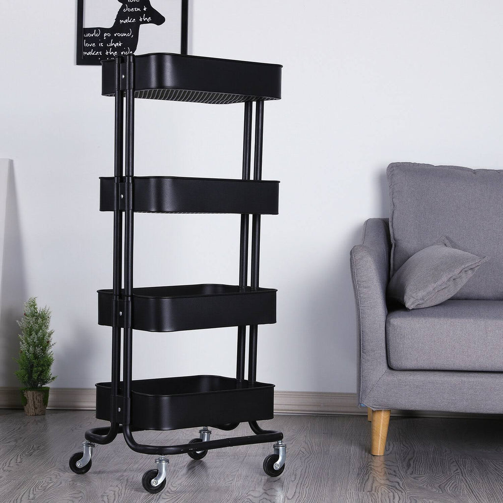 4-Tier Metal Rolling Utility Cart E118