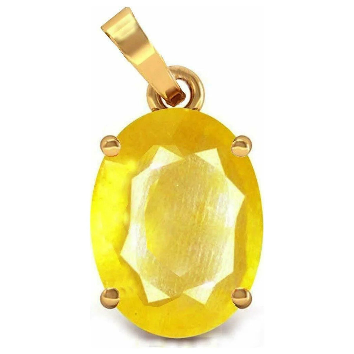 Natural Certified 10 Ct Yellow Sapphire 14K Gold Locket Q595988