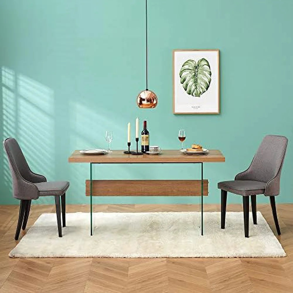 White High Glossy 55 inches Rectangular Dining Table Q6245