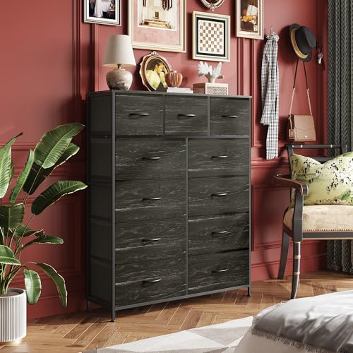 Tall Fabric Dresser with 11 Drawers H9527