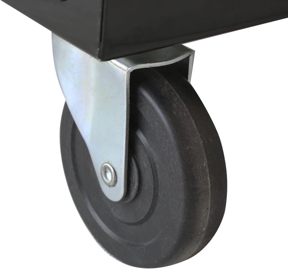 Black Heavy Duty Rolling Welding Cart with Wheels and Tank Storage Z625