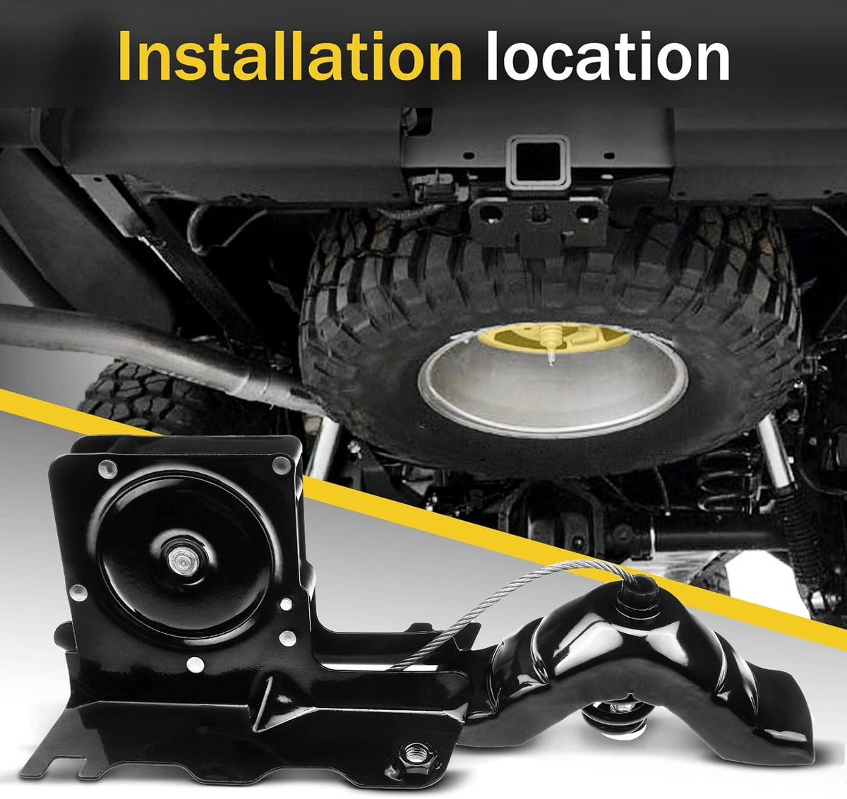Spare Tire Hoist Carrier for Pickup 2008-2016 C4077