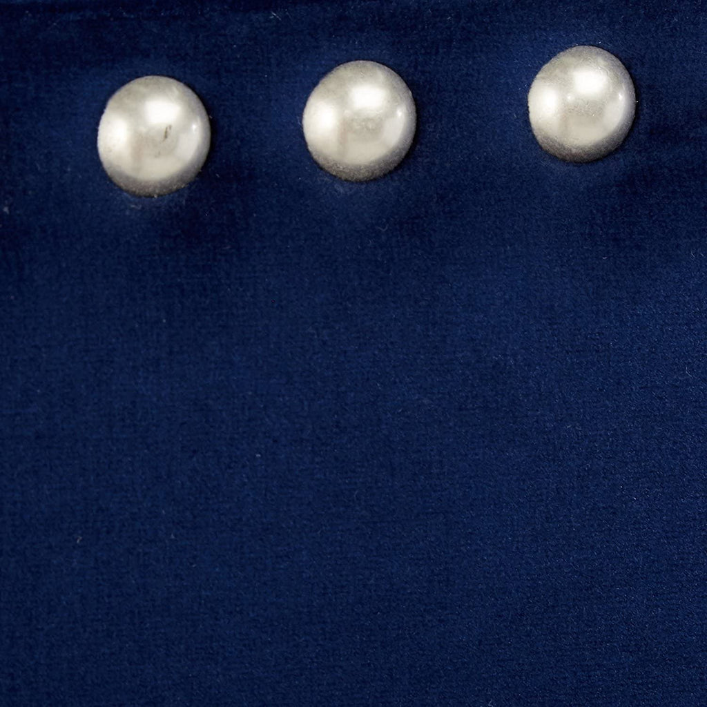 Blue Velvet King Size Upholstered Panel Bed C2369