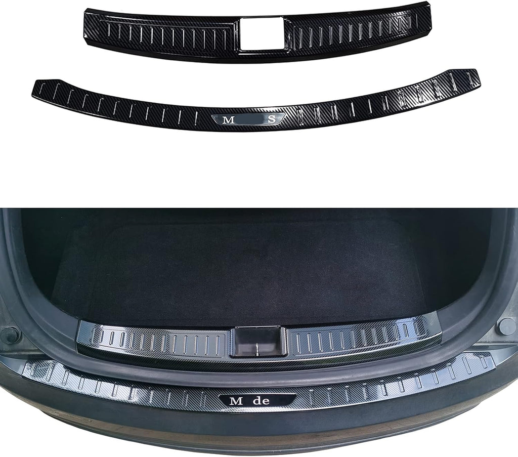 Stainless Steel Rear Trunk Bumper Protector Guard Pack of 2 D7141