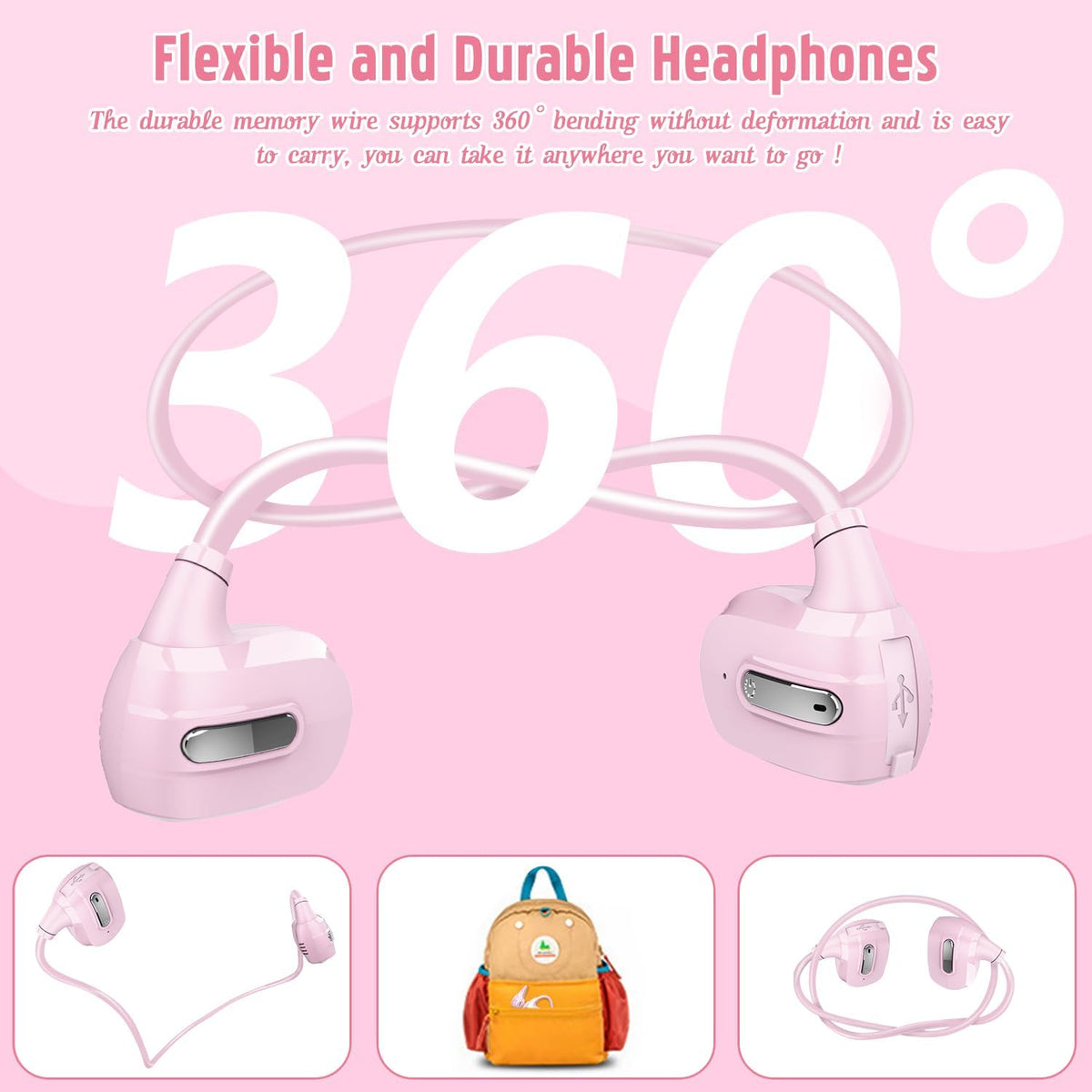 Kids Headphones, Open Ear Headphones, Bluetooth 5.3 W5746
