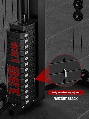 Smith Machine with 138LB Weight Stack W8474