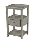 Grey One Drawer Chairside Table F4848