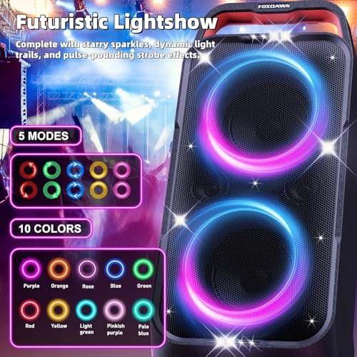 Portable Bluetooth Speaker with Deep Bass and LED Light Show N505