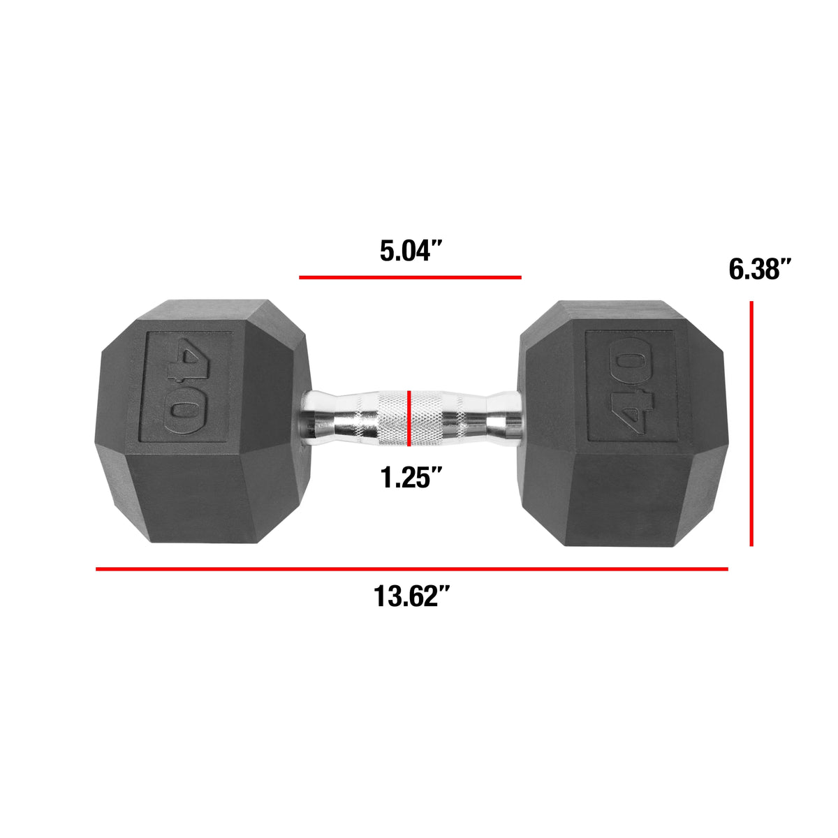 40 lbs Coated Hex Dumbbell G31725