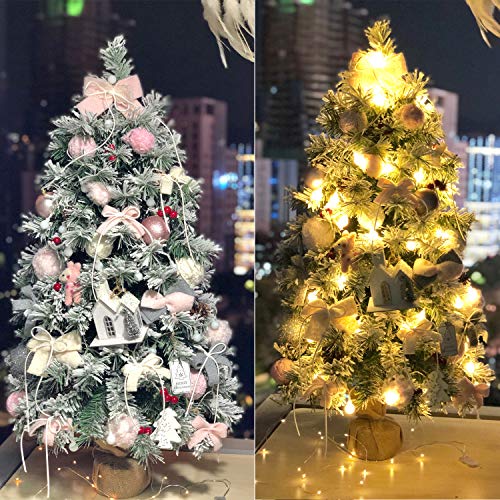 20 Inch Pre-Lit Artificial Mini Christmas Tree with 40 LED Lights G20238