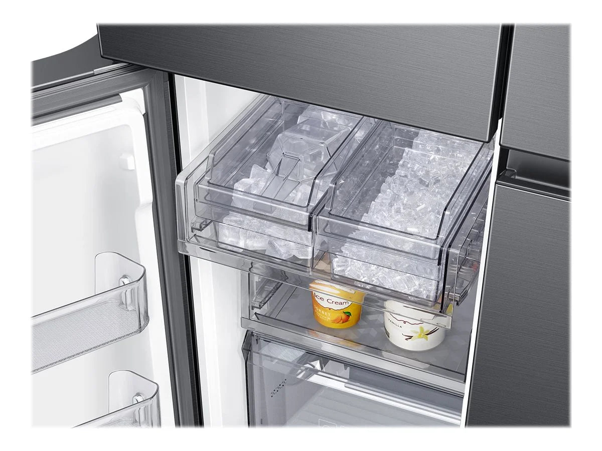 Black Stainless Steel Bottom-Freezer Refrigerator F2049