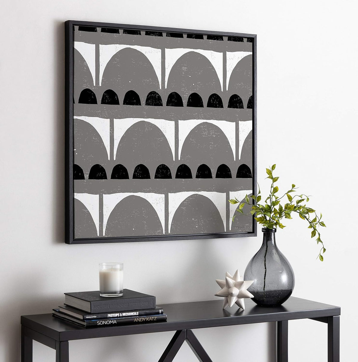 30x30 Black Framed Canvas Wall Art Y22349