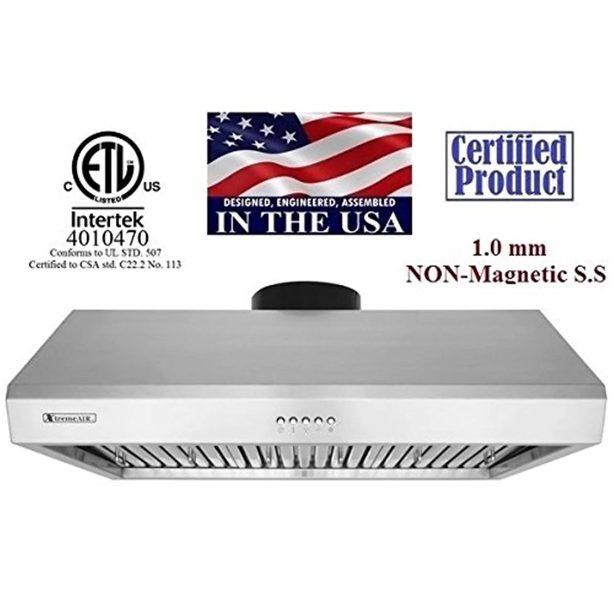 Non-Magnetic Under Cabinet Hood O136602