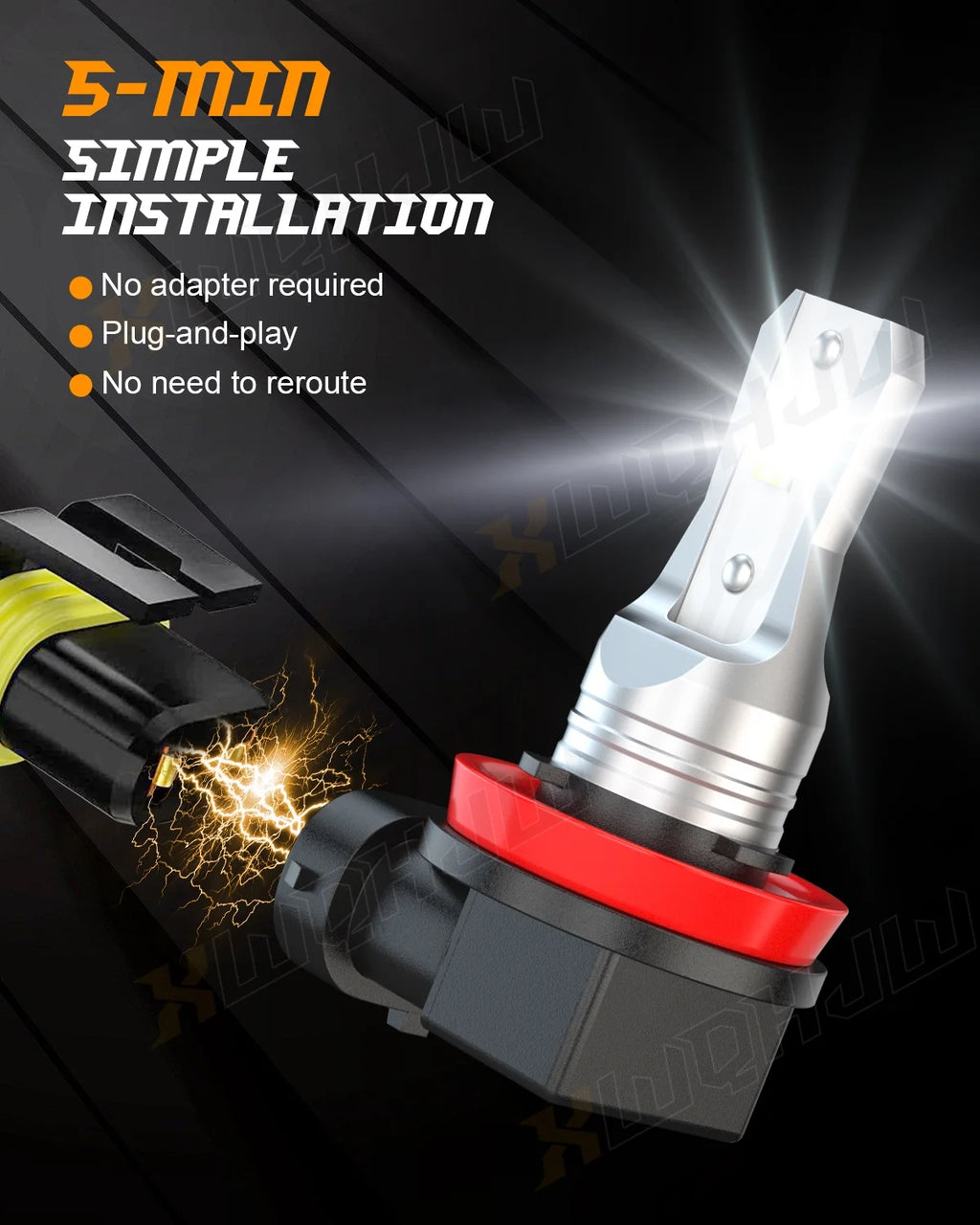 4x Combo LED Bulbs Kit Headlight Foglight White H4/9003+H11/H8 U991