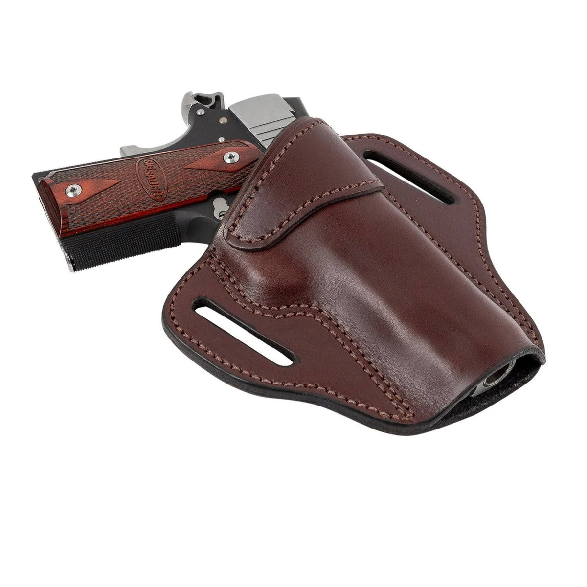 Brown Leather OWB Gun Holster U847
