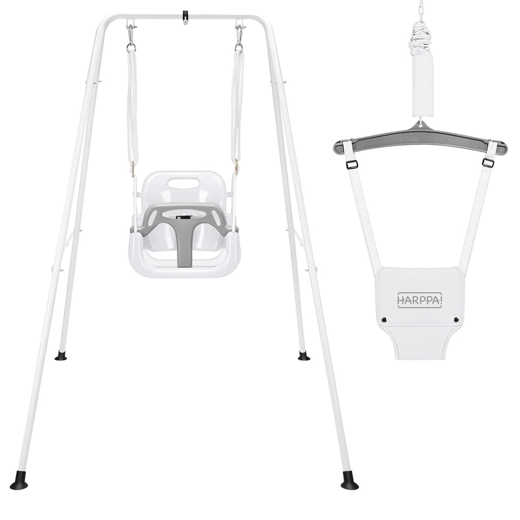 2-in-1 Toddler Swing Set with Stand, Black K98196