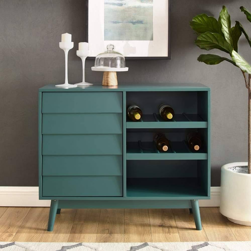 Dark Teal Bar Cabinet C7449