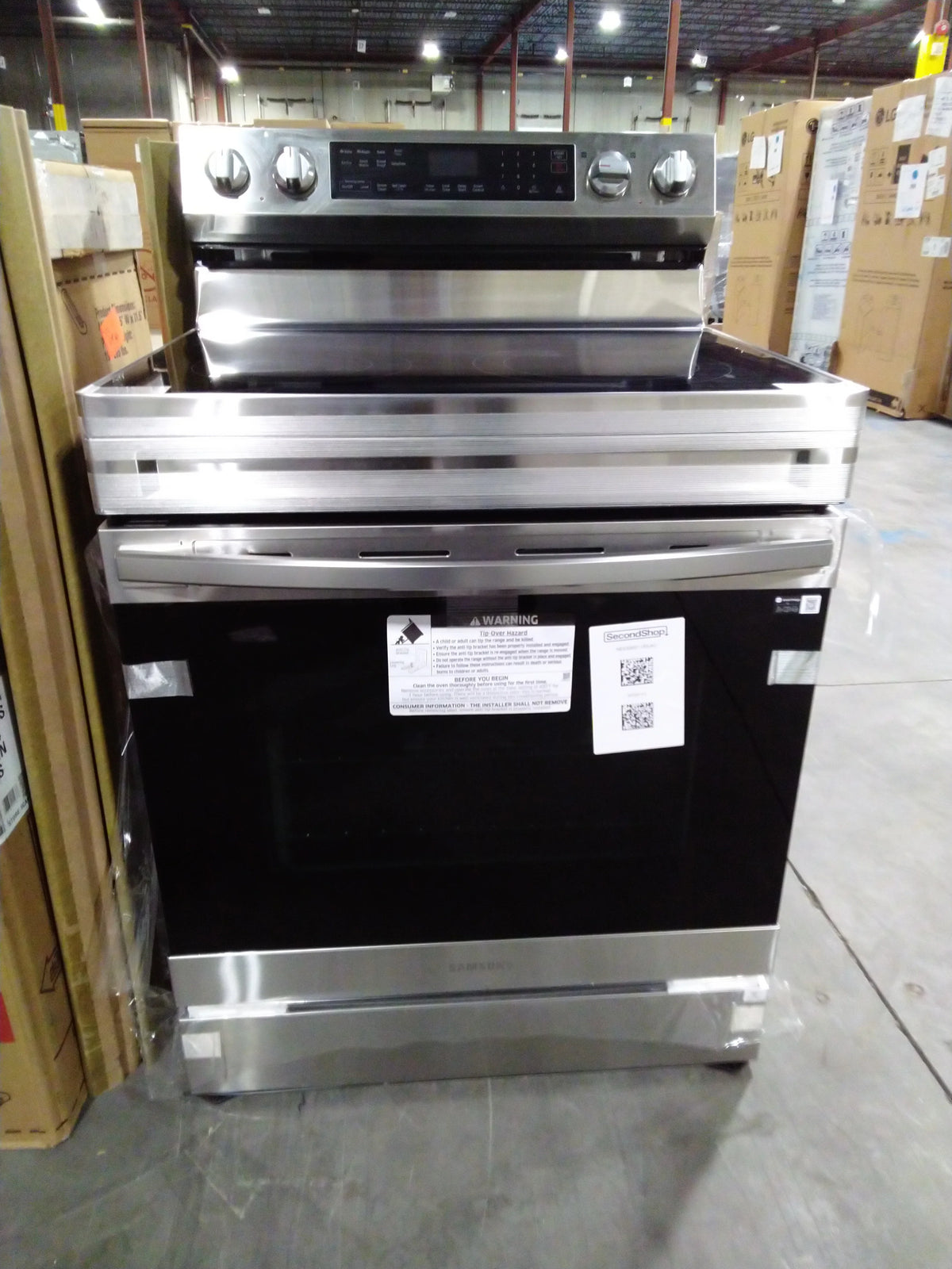 30 In. 6.3 Cu. Ft. Stainless Steel Electric Range T779654