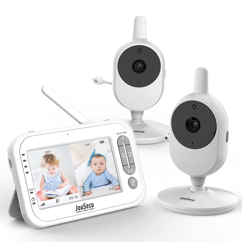 4.3 Inches LCD Split Screen Baby Monitor with Camera and Audio M240289
