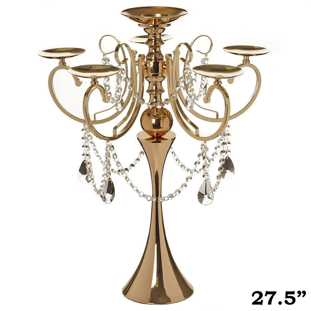 Gold Metal Candle Holder Candelabra X89928