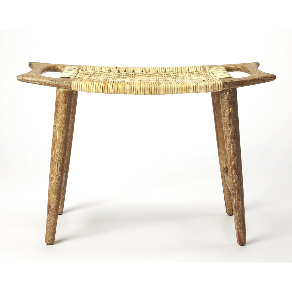 Black and Natural Foot Stool Y83652