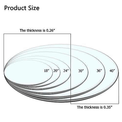 60" Round 3/8" Thick Tempering Glass Table Top L8241
