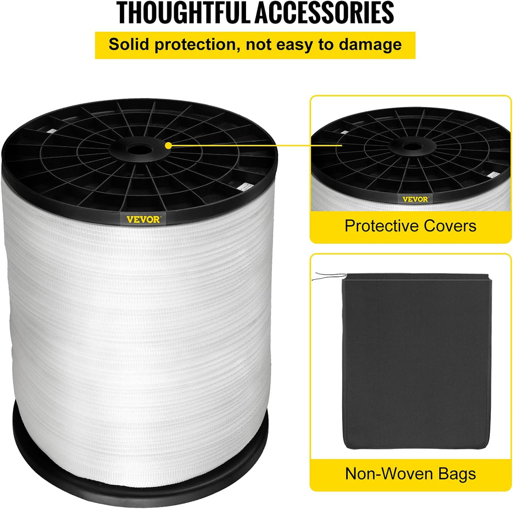 1250Lbs Polyester Pull Tape, 1053' x 1/2" Flat Tape, Pack of 2 Z476