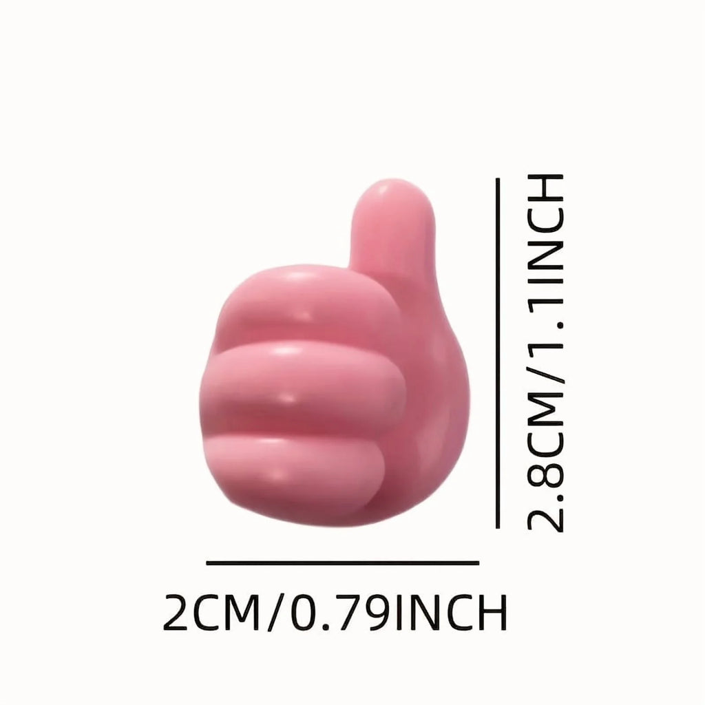 50 Pcs Silicone Thumb Wall Hook Adhesive Cable Clip Key Hanger N627506