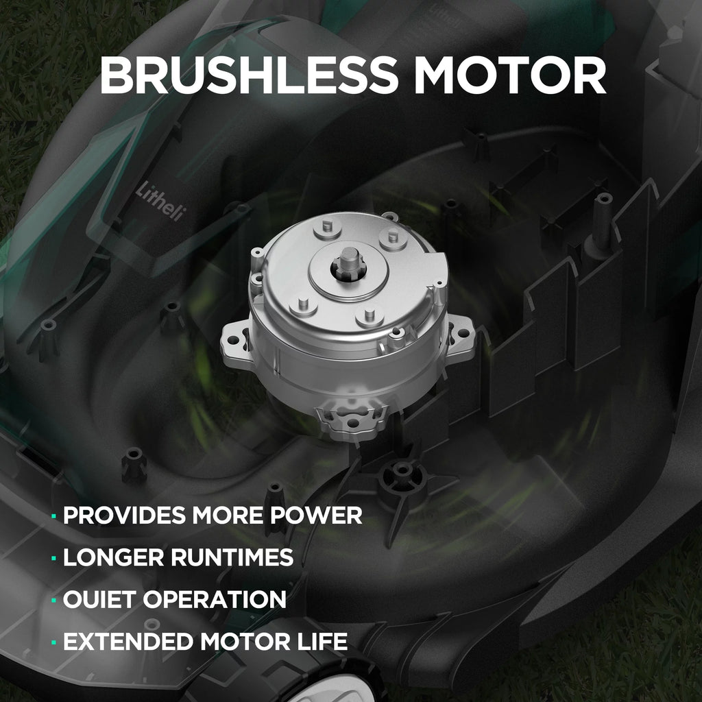 20V 13 Cordless Lawn Mower 16.34 in Brushless Motor 4.0Ah Battery & Charger Z140