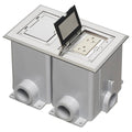 Nickel Two Gang Floor Box L53883