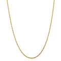 14kt Yellow Gold 2.25mm Diamond Cut Rope Chain 24 inch Lobster Clasp P113