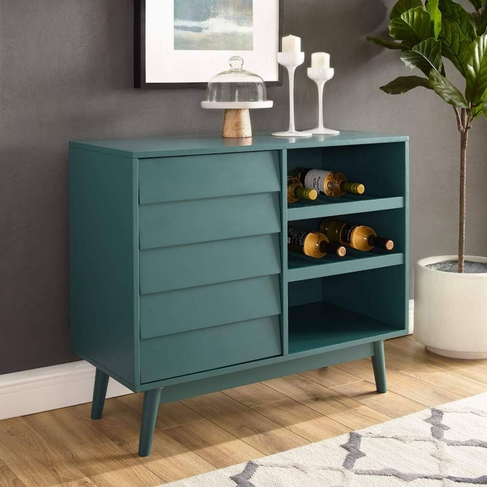 Dark Teal Bar Cabinet C7449