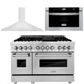 48 in. Dual Fuel Range, Range Hood, Microwave Drawer Y50276