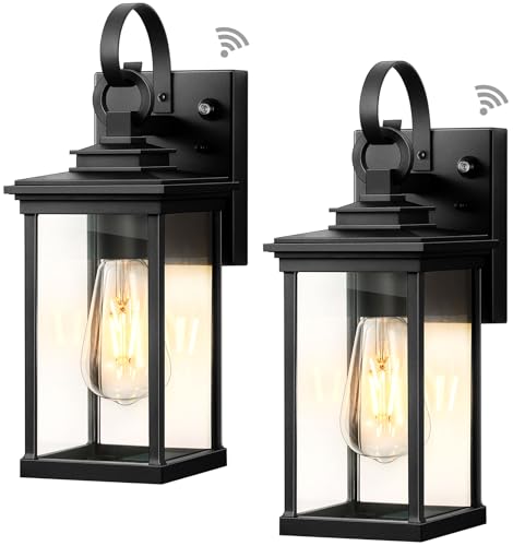 2 Pack Matte Black Outdoor Wall Lights F85121