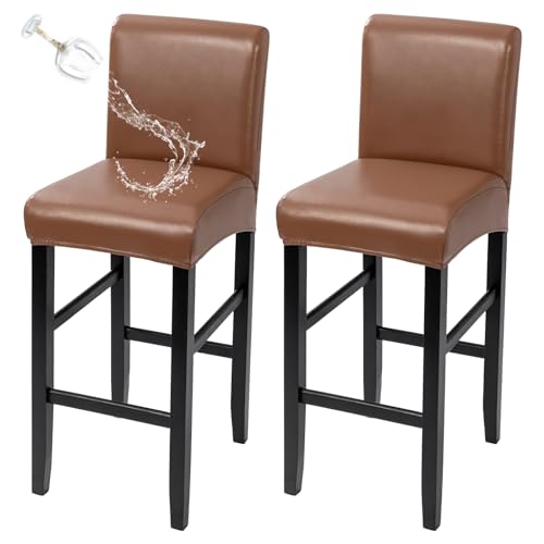 Waterproof PU Bar Stool Covers Set of 2 V176